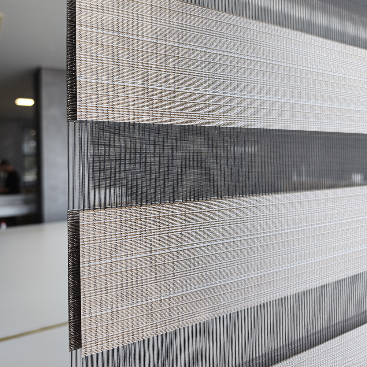 Διπλό ρόλερ Zebra TRB11 Μπεζ-Χρυσό με ανάγλυφη μαύρη γραμμή στο δίχτυ ΖΑ16 Διπλό ρόλερ Zebra TRB11 Μπεζ-Χρυσό με ανάγλυφη μαύρη γραμμή στο δίχτυ ΖΑ16